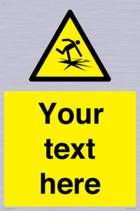 Custom warning thin ice